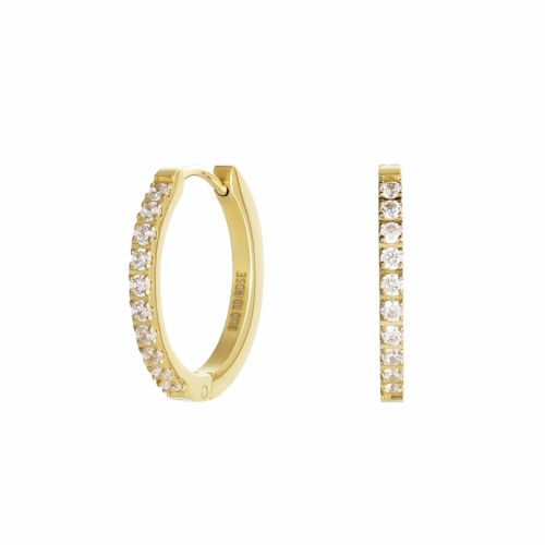 Crown Hoop 20mm Earring Gold