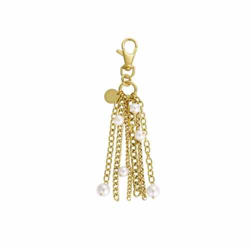 Paris Pearl Bag Charm Gold