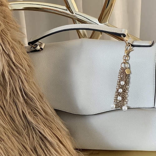 Paris Pearl Bag Charm Gold
