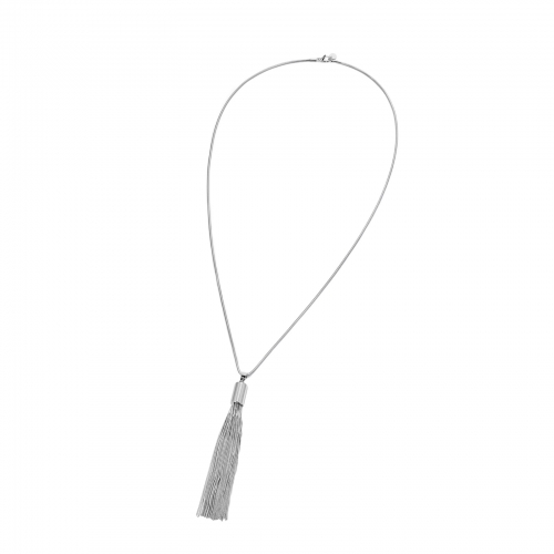 Taylor Tassel Necklace Silver