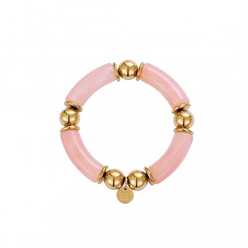 Brooks Beads Resin Bracelet Pink/Gold
