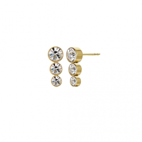 Lima Row Earring Clear/Gold