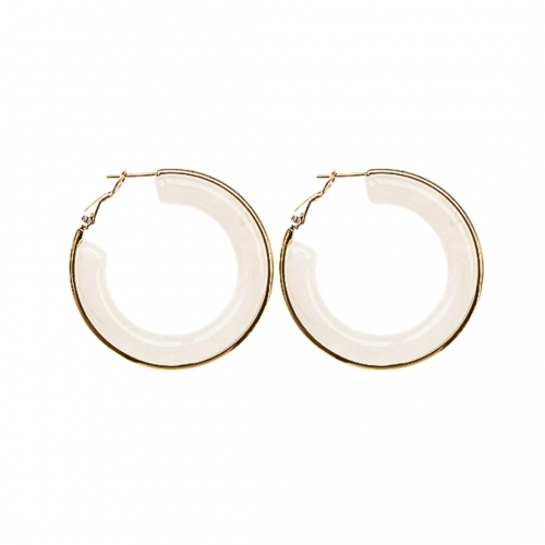 Halo Resin Earring Ivory