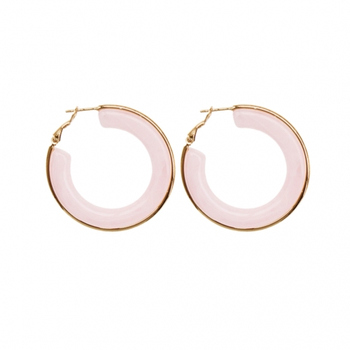 Halo Resin Earring Pink