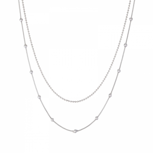 Sacramento 2-Row Necklace Silver
