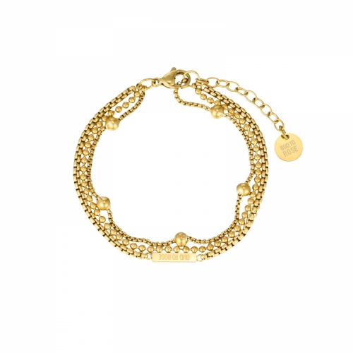 Sacramento 3-Row Bracelet Gold
