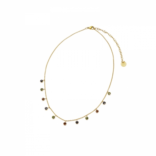 Lima Charm Necklace Brown/Green/Black/Gold