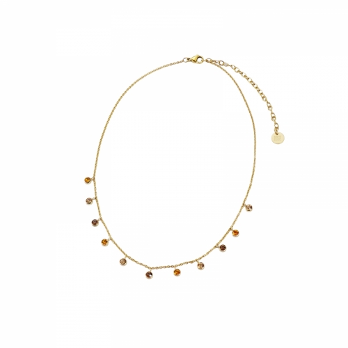 Lima Charm Necklace Amber/Gold