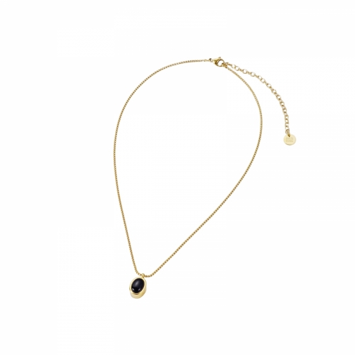 Retro Necklace Black/gold