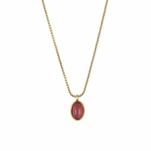 Retro Necklace Pink/Gold