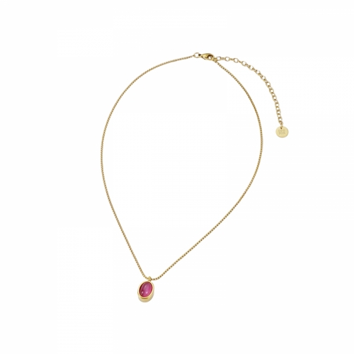 Retro Necklace Pink/Gold