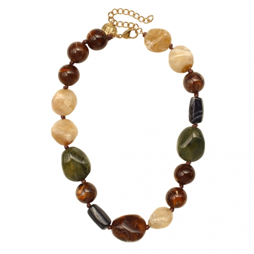 Molto Resin Necklace Mix Green