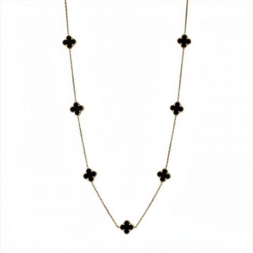 Clover Multi Enamel Bracelet Black/Gold