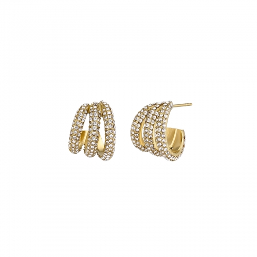 Iris Trio Earring Clear/Gold