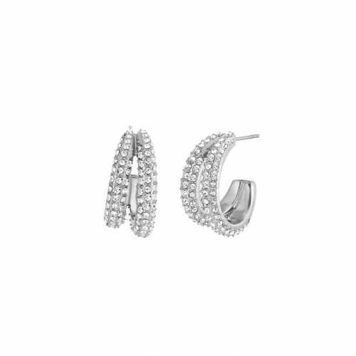 Iris Duo Earring Clear/Silver