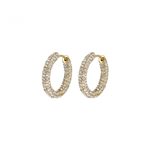 Iris Crystal Earring Clear/Gold
