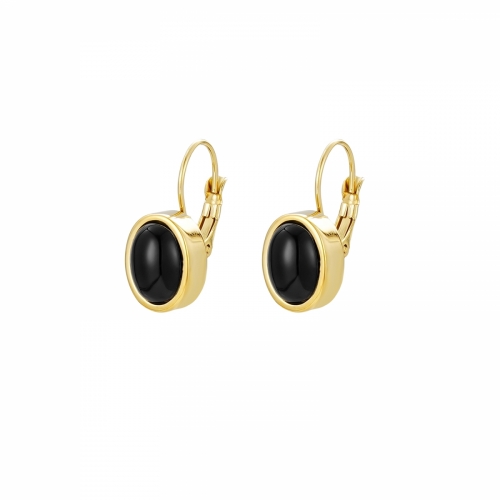Retro Earring Black/Gold