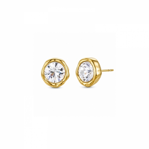 Bash Earring Clear/Gold