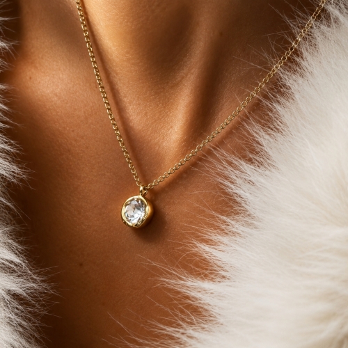 Bash Necklace Clear/Gold