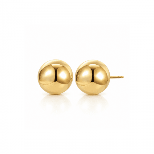 Globe 12mm Stud Earring Gold