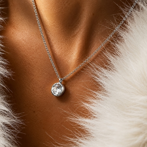 Bash Necklace Clear/Silver