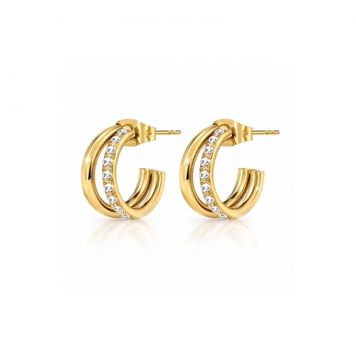 Crown Duo Hoop Gold