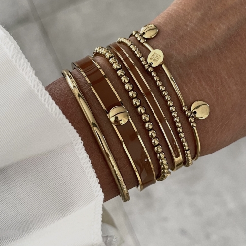 Capri Enamel Bracelet Amber/Gold