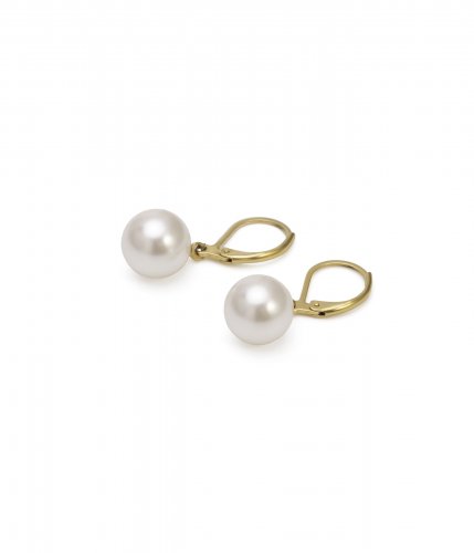 Shellpearl Hook Earring 10mm Gold