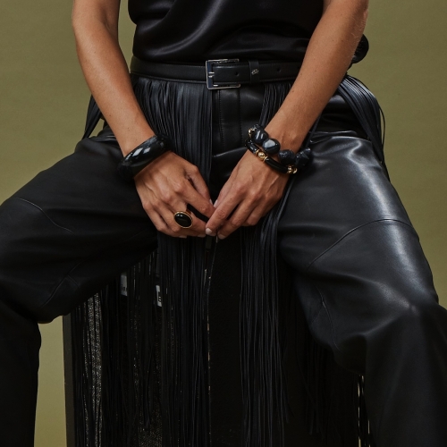 Blaire Resin Bangle Black