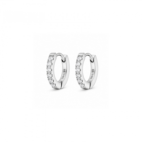 Crown Huggie Clear/Steel