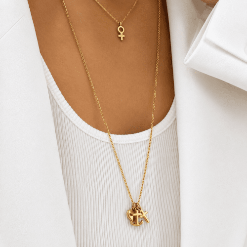 Faith Hope Love Necklace Gold