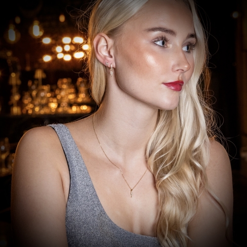 Flash Crystal Necklace Gold