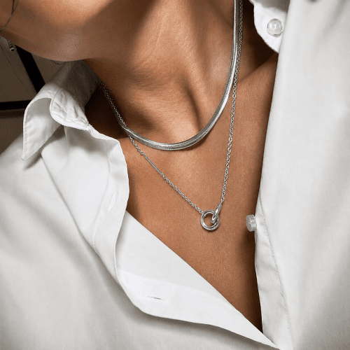Hitch Short Necklace Steel