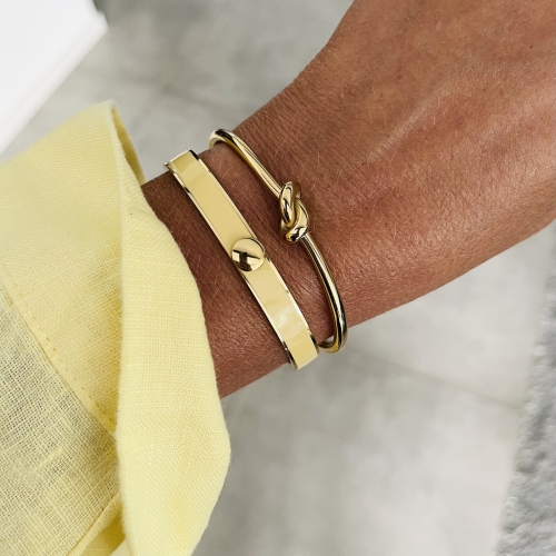 Capri Enamel Bracelet Yellow/Gold