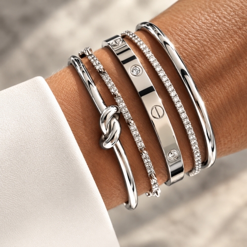 Annie 3mm Bangle Silver