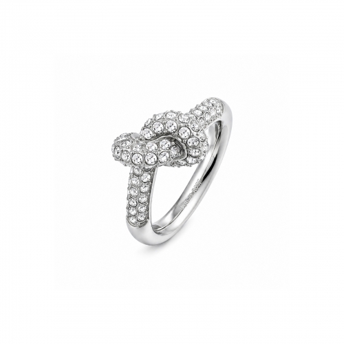 Knot Crystal Ring Clear/Silver