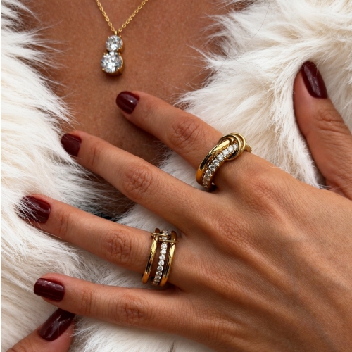 Link Trio Ring Gold