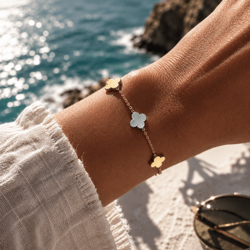 Clover Mix Bracelet Silver/Gold