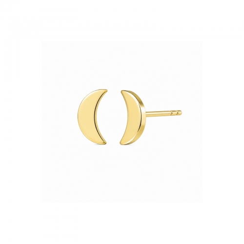Moon Stud Earring Gold