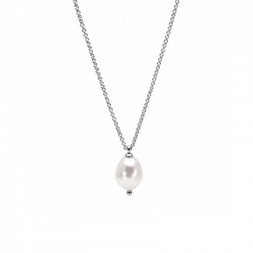Pearl Short Necklace Steel