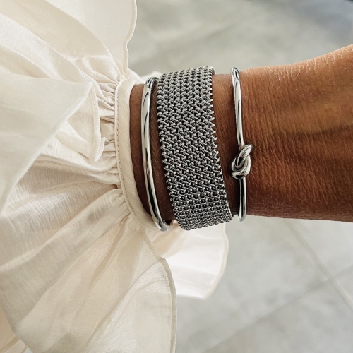 Knot Bangle Silver