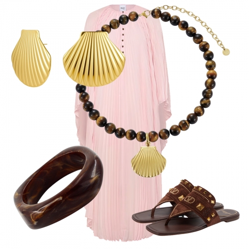 Marbella Shell Earring Gold