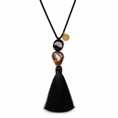 Vibe Tassel Necklace Black