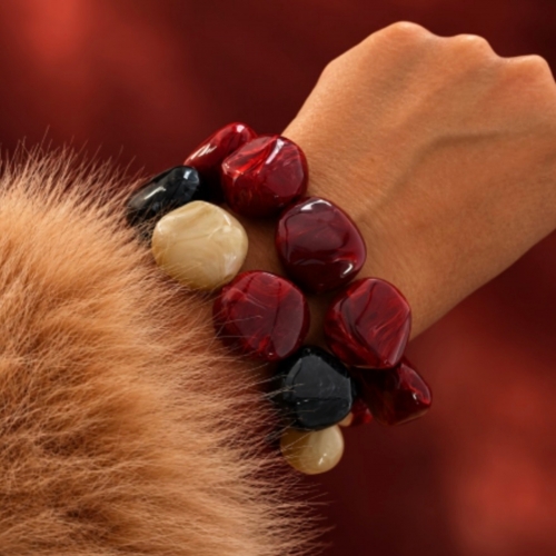 Vibe Resin Bracelet Mix Red