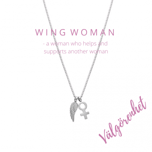 Wing Woman Necklace Steel