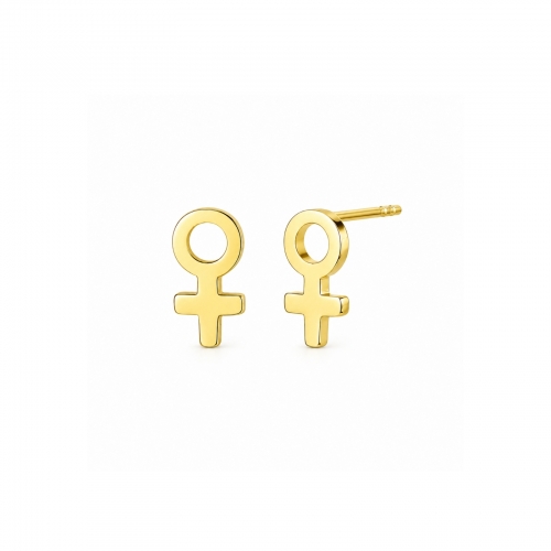 Woman Stud Earring Gold