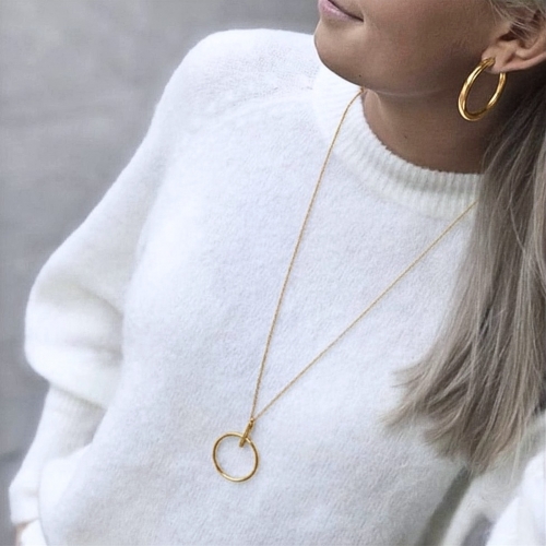 Zone Long Necklace Gold